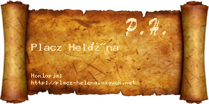 Placz Heléna névjegykártya